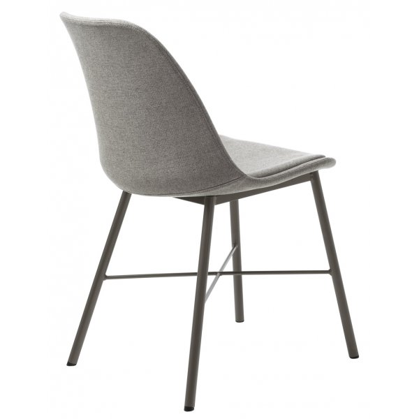 Cara Stuhl aus grauem Stoff