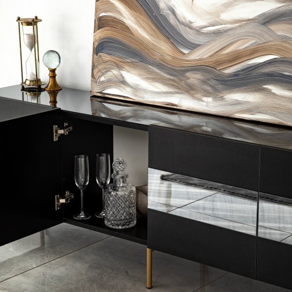 Leon Medienbank - Gold/Schwarz Leon Medienbank - Gold/Schwarz