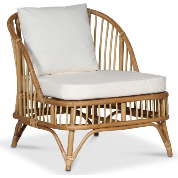 Baboo Sessel mit Kissen - Rattan natur