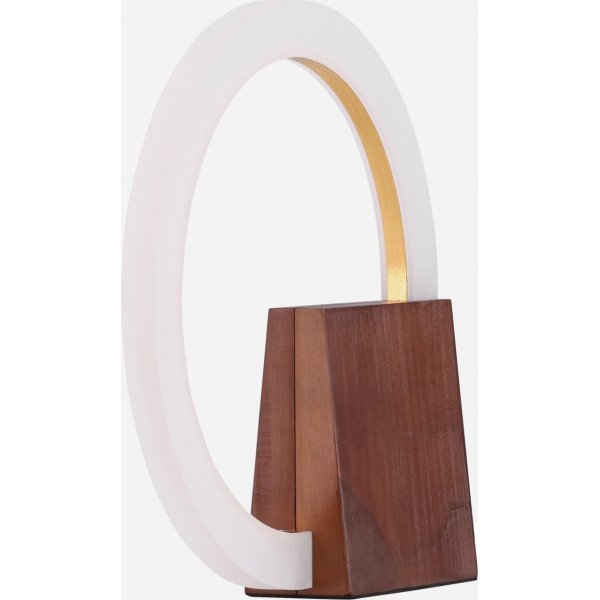 Brive Tischlampe - Nussbaum/wei�