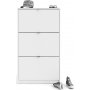 Schuhschrank mit 3 Fchern - Wei