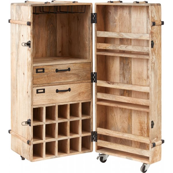 Nala Barschrank mit Rdern - Holz