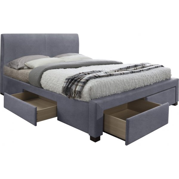 Arijana Bettgestell mit Stauraum 160x200 cm - Grauer Samt Arijana Bettgestell mit Stauraum 160x200 cm - Grauer Samt