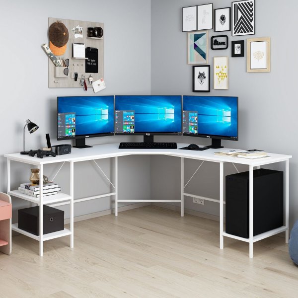 Power-Eckschreibtisch 180 x 60 cm - Weiß Power-Eckschreibtisch 180 x 60 cm - Weiß