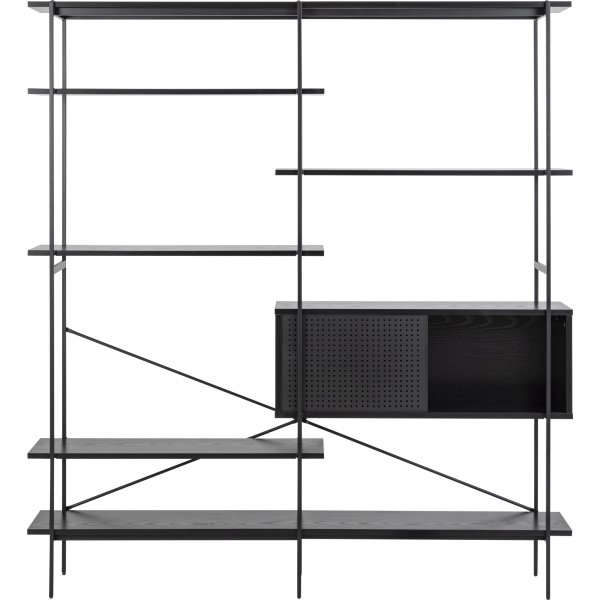 Bcherregal Angus 188 cm - Schwarz