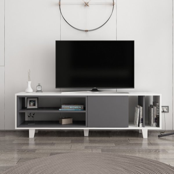 Rosmar Medienbank - Weiß/Anthrazit Rosmar Medienbank - Weiß/Anthrazit