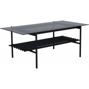 Adel Couchtisch 120 cm - Schwarz/Glas