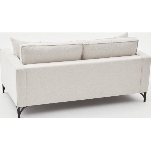 Berlin 2-Sitzer-Sofa - Cremewei/Schwarz