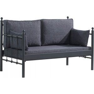 Lalas 2-Sitzer Outdoor-Sofa - Schwarz/Anthrazit