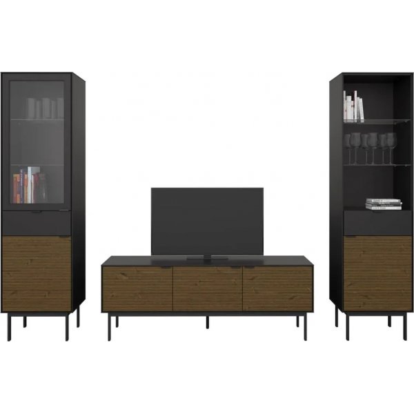 Vitrine Soma - Schwarz/Espresso