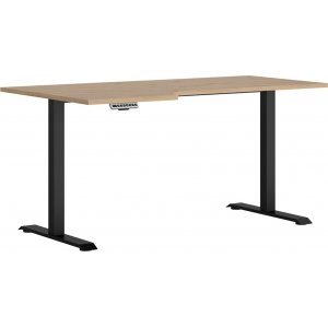 Raumverstellbarer Schreibtisch links 160 x 90 cm - Eiche