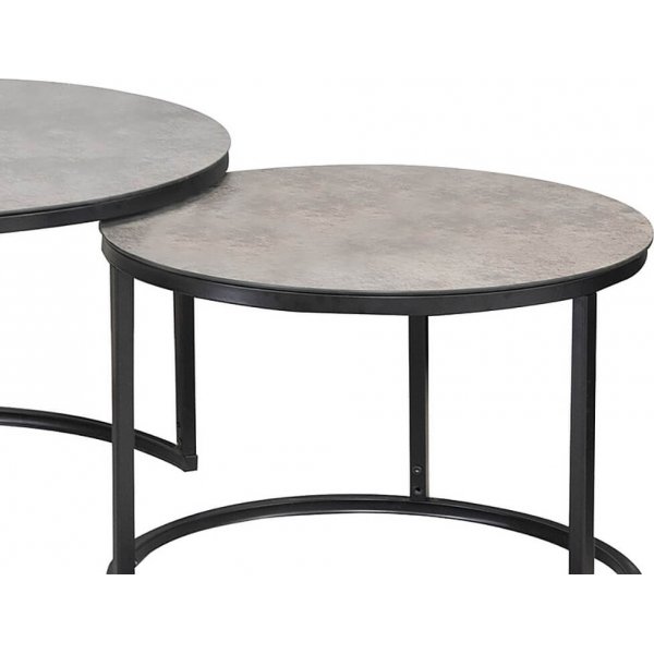 Harrisburg Couchtisch 80 x 80 cm - Grau/Schwarz