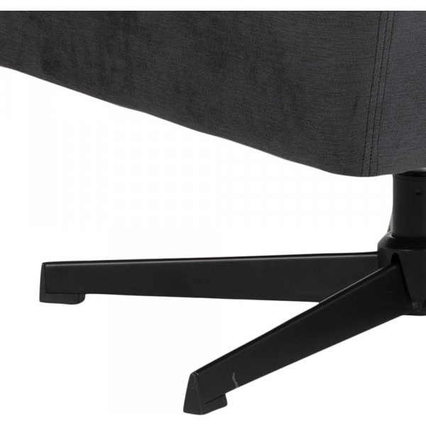 Amsterdam Sessel mit Fuschemel - Grau