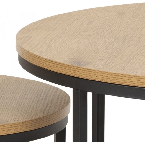 Spiro Couchtisch 50/80 cm - Eiche/schwarz