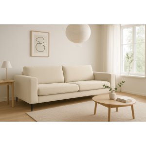 Aspen 3-Sitzer Sofa - Beige Samt Aspen 3-Sitzer Sofa - Beige Samt