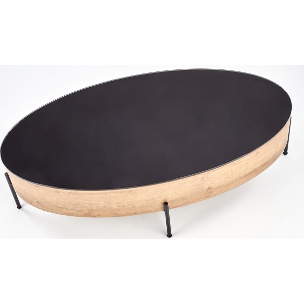 Raluca Couchtisch 120 x 60 cm - Eiche/schwarz Raluca Couchtisch 120 x 60 cm - Eiche/schwarz