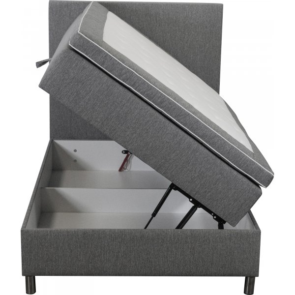 Bett mit Stauraum grau 120x200 cm