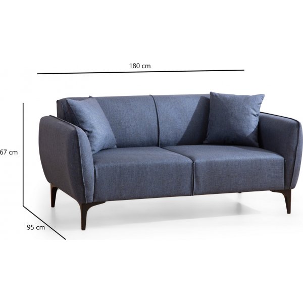 Belissimo 2-Sitzer-Sofa - Blau