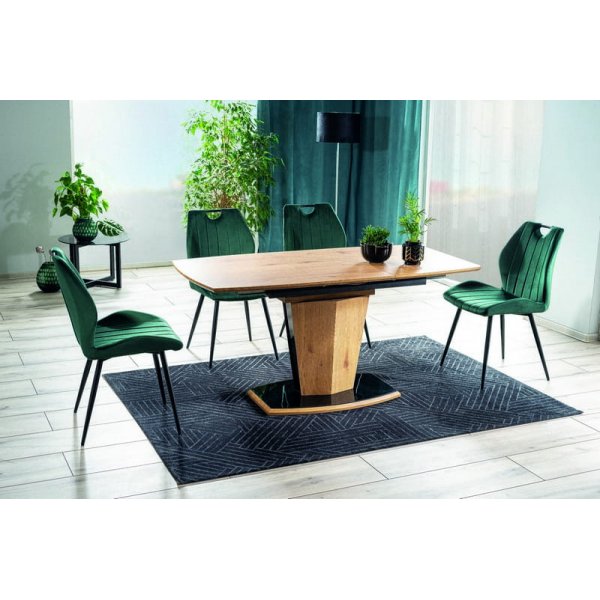 Houston Esstisch 120-160 cm - Eiche/schwarz Houston Esstisch 120-160 cm - Eiche/schwarz