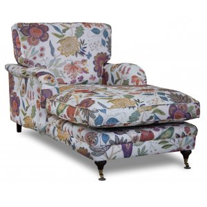 Howard Spirit Diwansessel aus Stoff mit Blumenmuster - Eden Parrot Wei/Lila