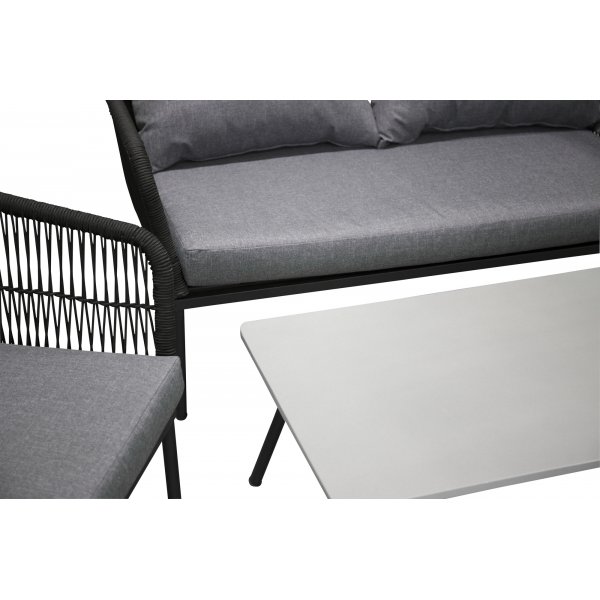 Lindos Loungegruppe - Schwarz Lindos Loungegruppe - Schwarz