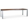 Alva Essgruppe 250x90 cm inkl. 6 Sthlen - Teak/galvanisiertes Metall