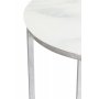 Palasso runder Couchtisch D80 cm - Chrom / Helle Marmorierung