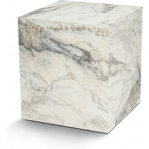 Cubo Beistelltisch 45 x 45 cm - Weier Marmor