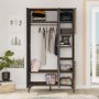 Aristo Kleiderschrank - Braun/Anthrazit