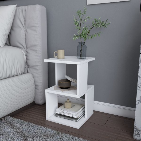 Carter Nachttisch - Wei