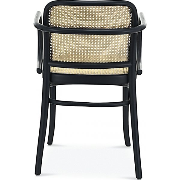 Stuhl Nr. 811 mit Rückenlehne und Sitzfläche aus Rattan - Beliebige Farbe des Gestells Stuhl Nr. 811 mit Rückenlehne und Sitzfläche aus Rattan - Beliebige Farbe des Gestells