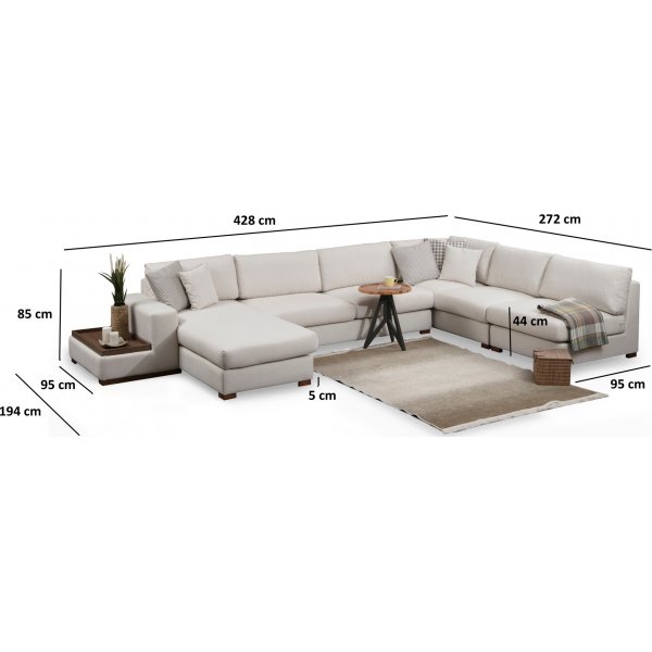 Loki U-Sofa - Beige Loki U-Sofa - Beige