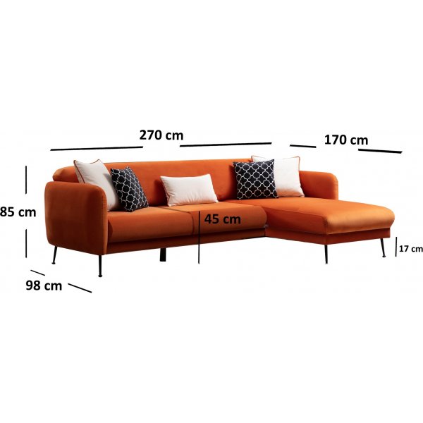 Diwansofa Sevilla - Orange