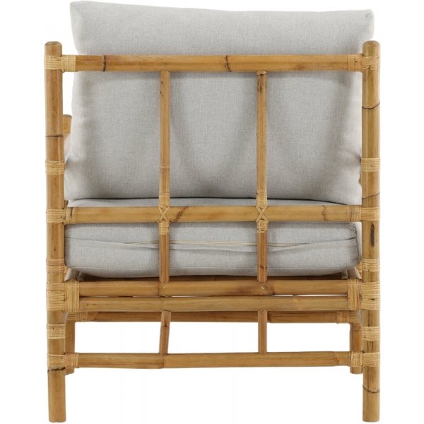 Sessel aus Rohrgeflecht - Hellgrau/Natur Sessel aus Rohrgeflecht - Hellgrau/Natur