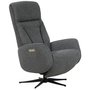 Comfort Luxus Reclinersessel (2 elektrische Motoren) eingebaute Fusttze - Hellgrauer Stoff