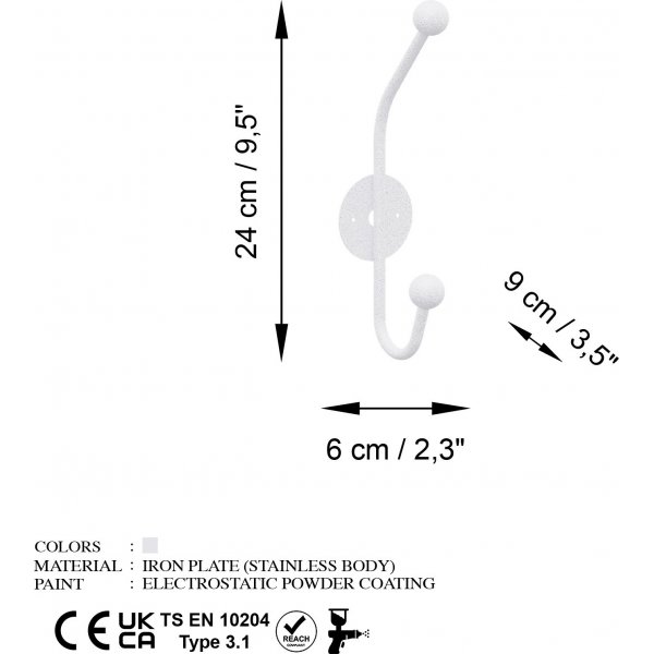 Rhino-Kleiderbügel - Weiß Rhino-Kleiderbügel - Weiß