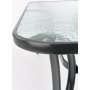 Gartentisch Antony - Graues Metall / Glas