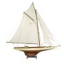 Altes Seemannsmodell Boot Columbia II Segelboot - Mahagoni