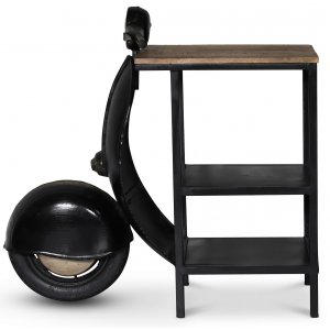 Vintage Vespa Bartheke/Nachttisch 104 x 44 cm - Schwarz/Silber Vintage Vespa Bartheke/Nachttisch 104 x 44 cm - Schwarz/Silber