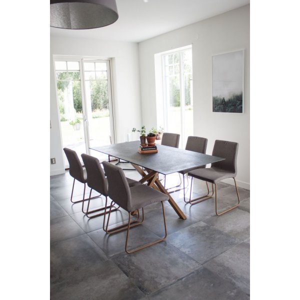 Esszimmerstuhl Linero - Schwarz / Grau