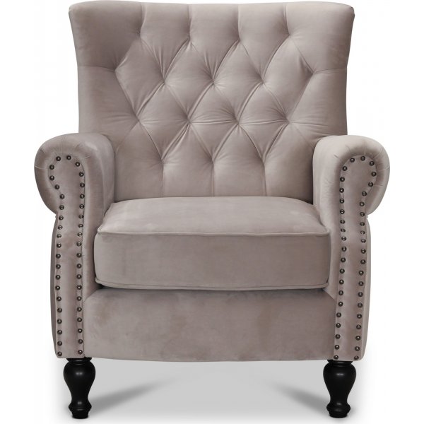 Lddekpinge Sessel - Graubeige Samt