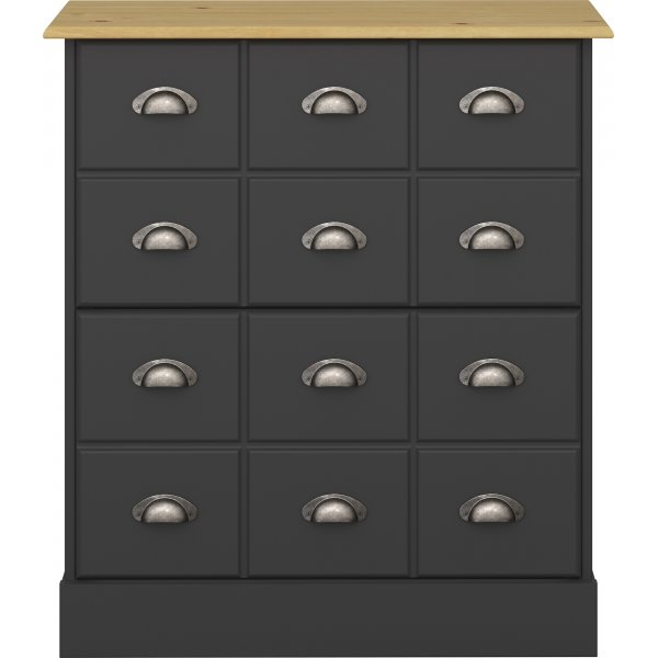 Nola Schuhschrank - Schwarz/Beige Nola Schuhschrank - Schwarz/Beige