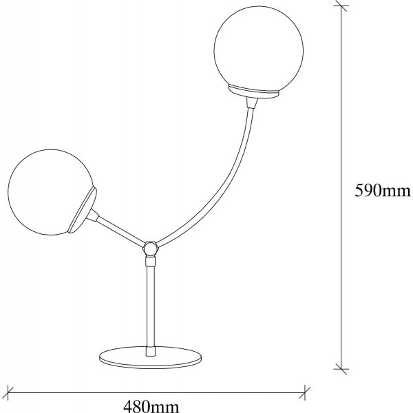 Chromozom Tischlampe - Schwarz/Wei�