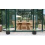 Salt Essgruppe fr drauen, ovaler Esstisch 200 cm, mit 6 Esszimmersthlen - Teak
