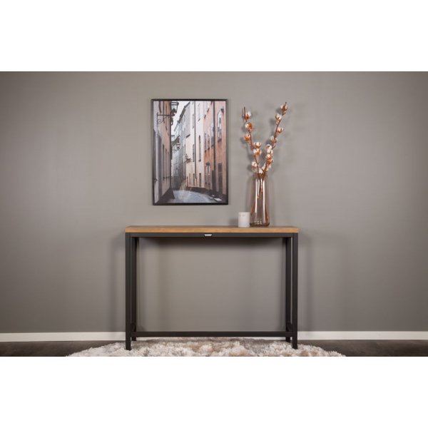 Tisch Charlotte - Schwarz / Teakholzimitation