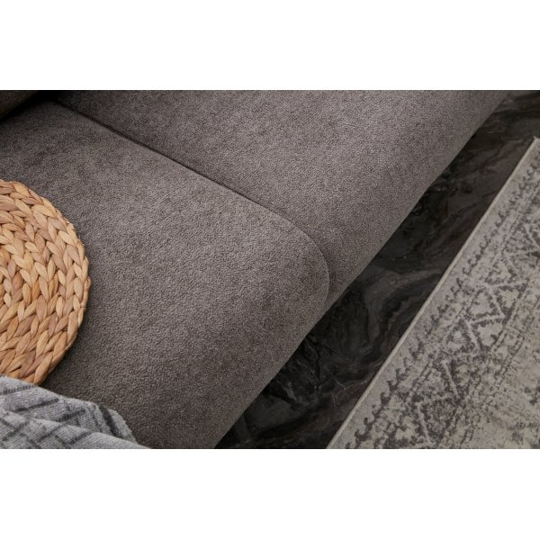 Simena Diwansofa links - Grau/Gold