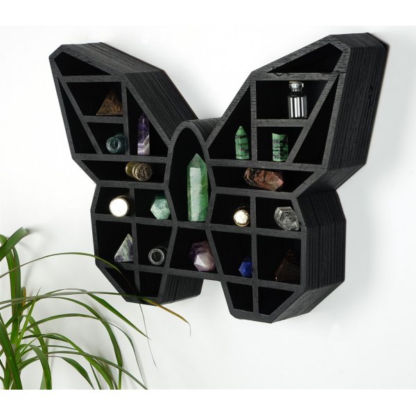 Kryptisches Wandregal 7 Schwarz