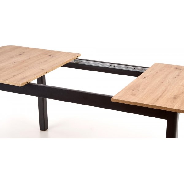 Bloom ausziehbarer Esstisch 90x160-240 cm - Eiche / Schwarz Bloom ausziehbarer Esstisch 90x160-240 cm - Eiche / Schwarz