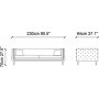Olympus 3-Sitzer-Sofa - Creme