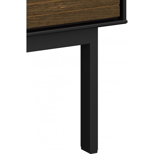 Vitrine Soma mit Glastr - Schwarz/Espresso